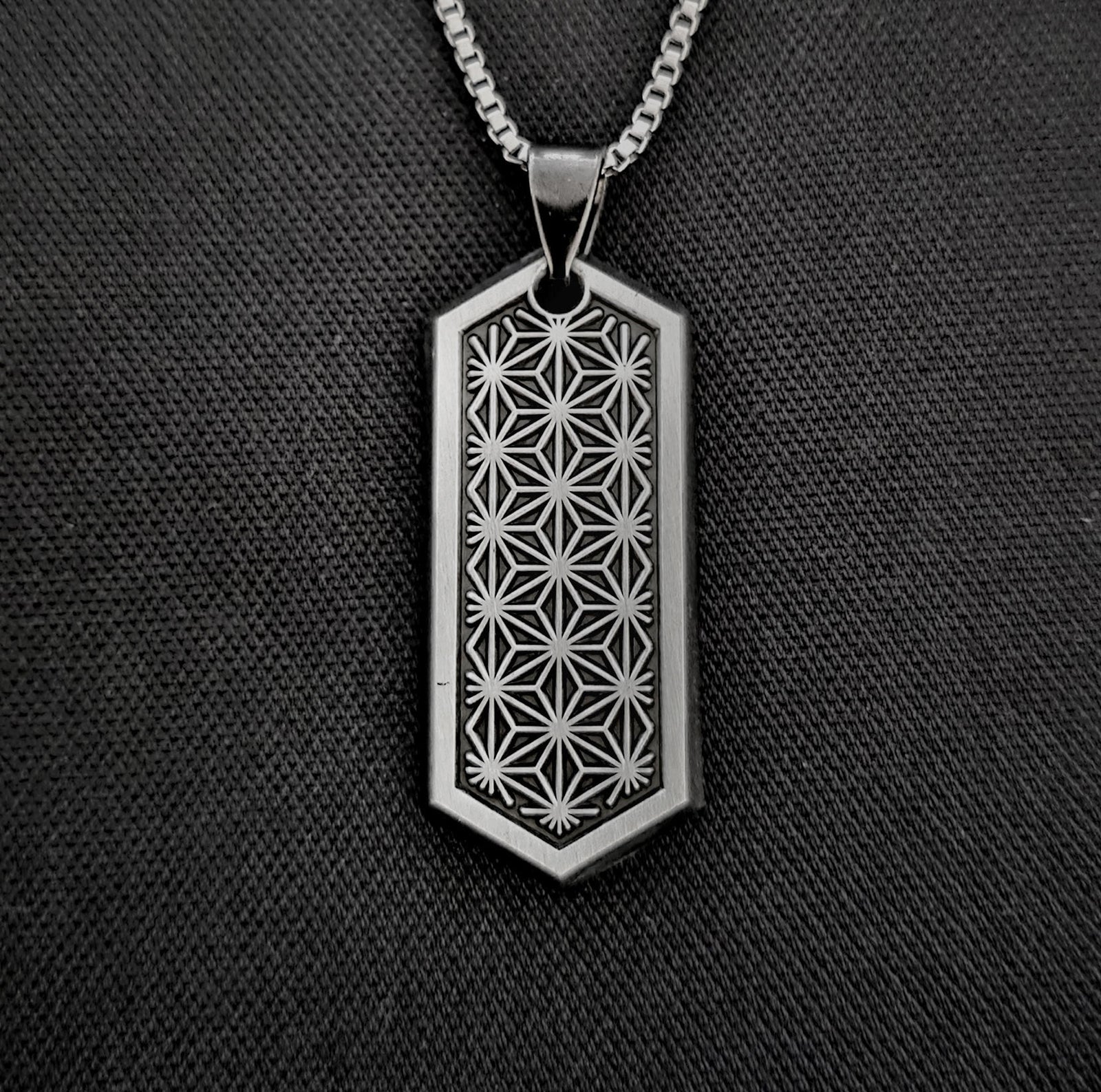 Asanoha Brushed Silver Object